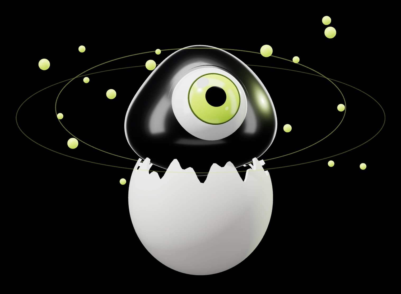 The Germ hatching from its shell