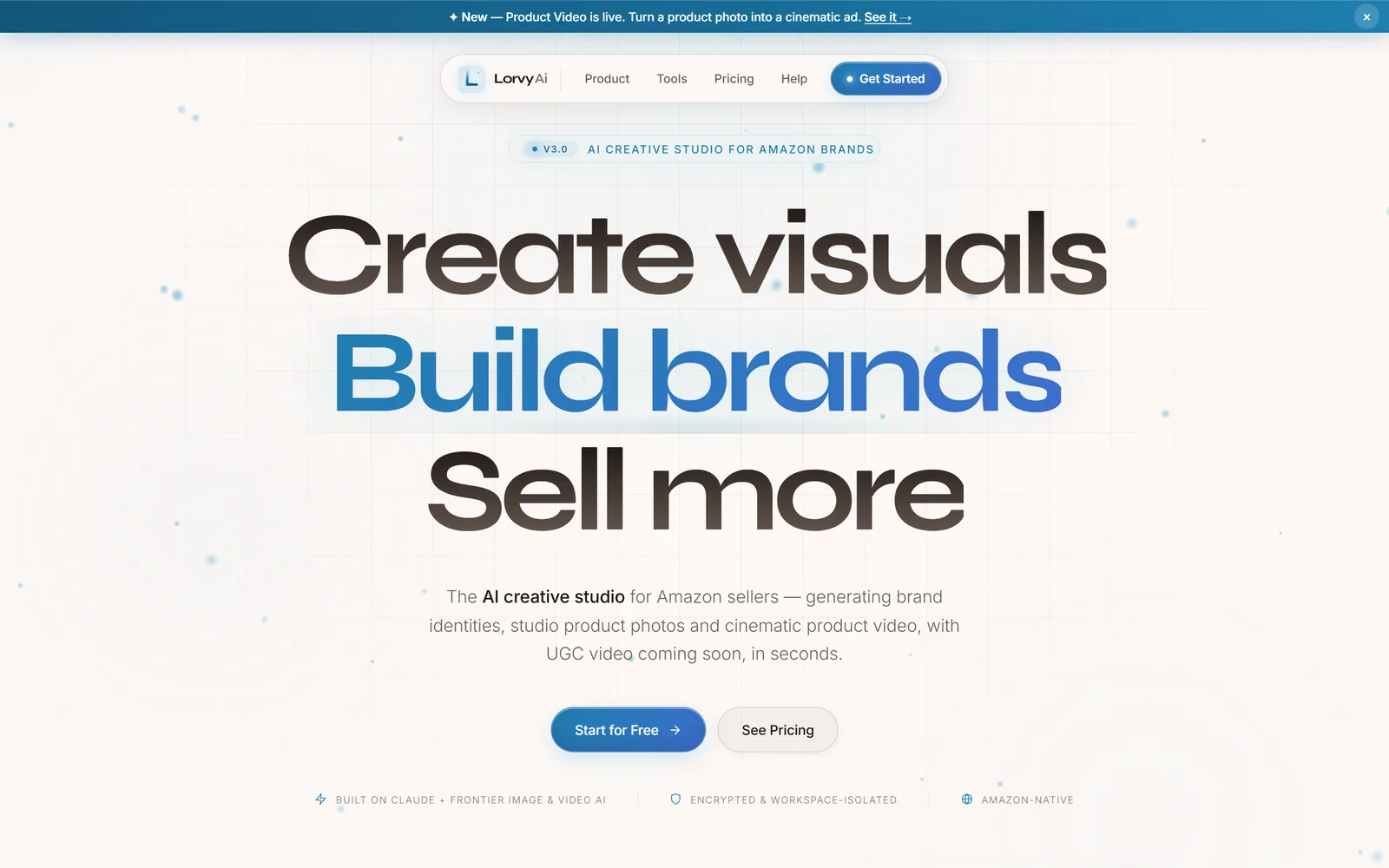 Lorvy AI — the brand's live site