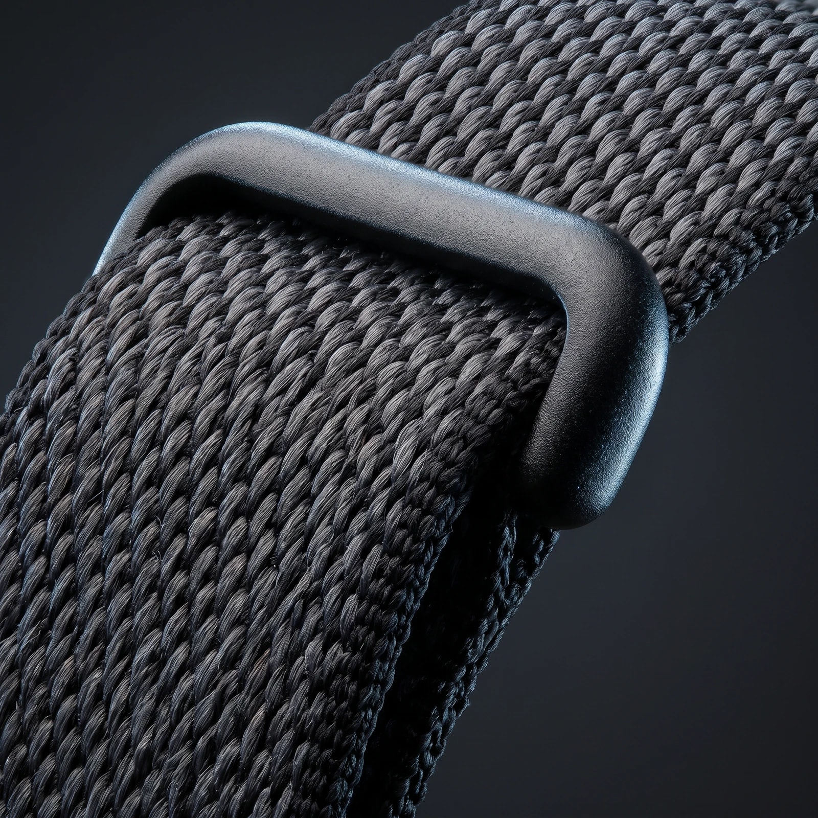 Woven tracker band: the finished macro material proof